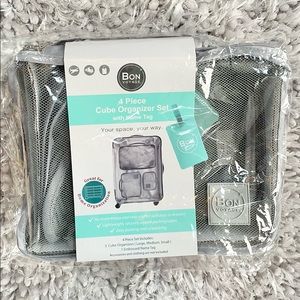 New with tag 4piece CUBE ORGANIZER SET w/name tag For SUITCASE or DRAWERS 3cubes